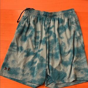 Under Armour Men's Blue and Gray Athletic Shorts